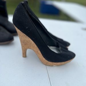 Women’s heeled wedges size 10